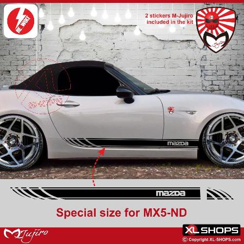 MAZDA MX5 ND Sport Seitenstreifen Aufbleber M-JUJIRO MAZDA