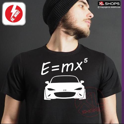 E = MX5 ND Herren T-Shirt schwarz / weiss M-JUJIRO MAZDA