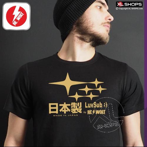 MADE IN JAPAN LUVSUB RE_WOLT Herren T-Shirt schwarz / golden SUBARU