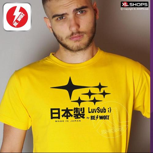 Maglietta uomo MADE IN JAPAN LUVSUB RE_WOLTB giallo / nero SUBARU