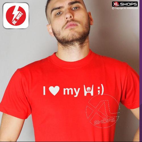 I LOVE MY HONDA ;) Herren T-Shirt rot und weiss HONDA